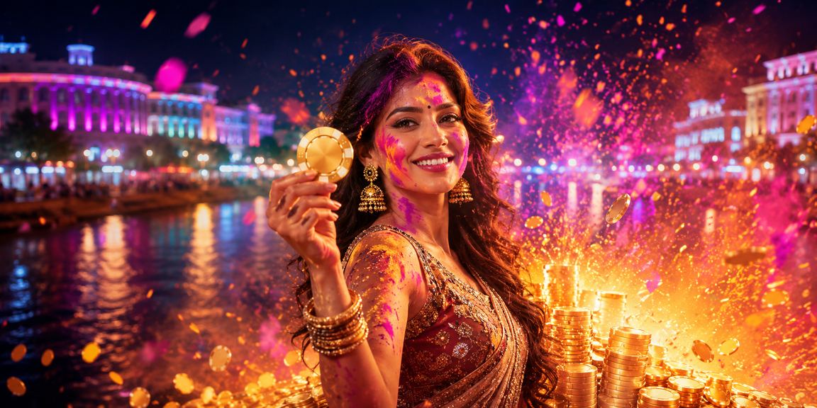 Players enjoying cashback bonus during Holi festival in Delhi