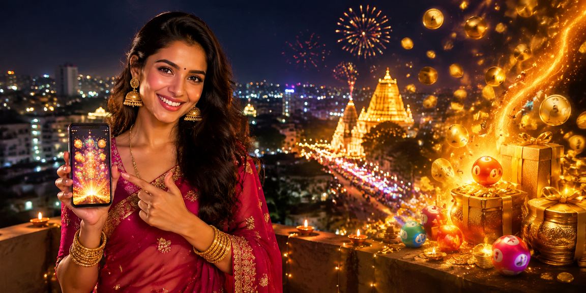 Rummy game cards at festive Diwali setting in India